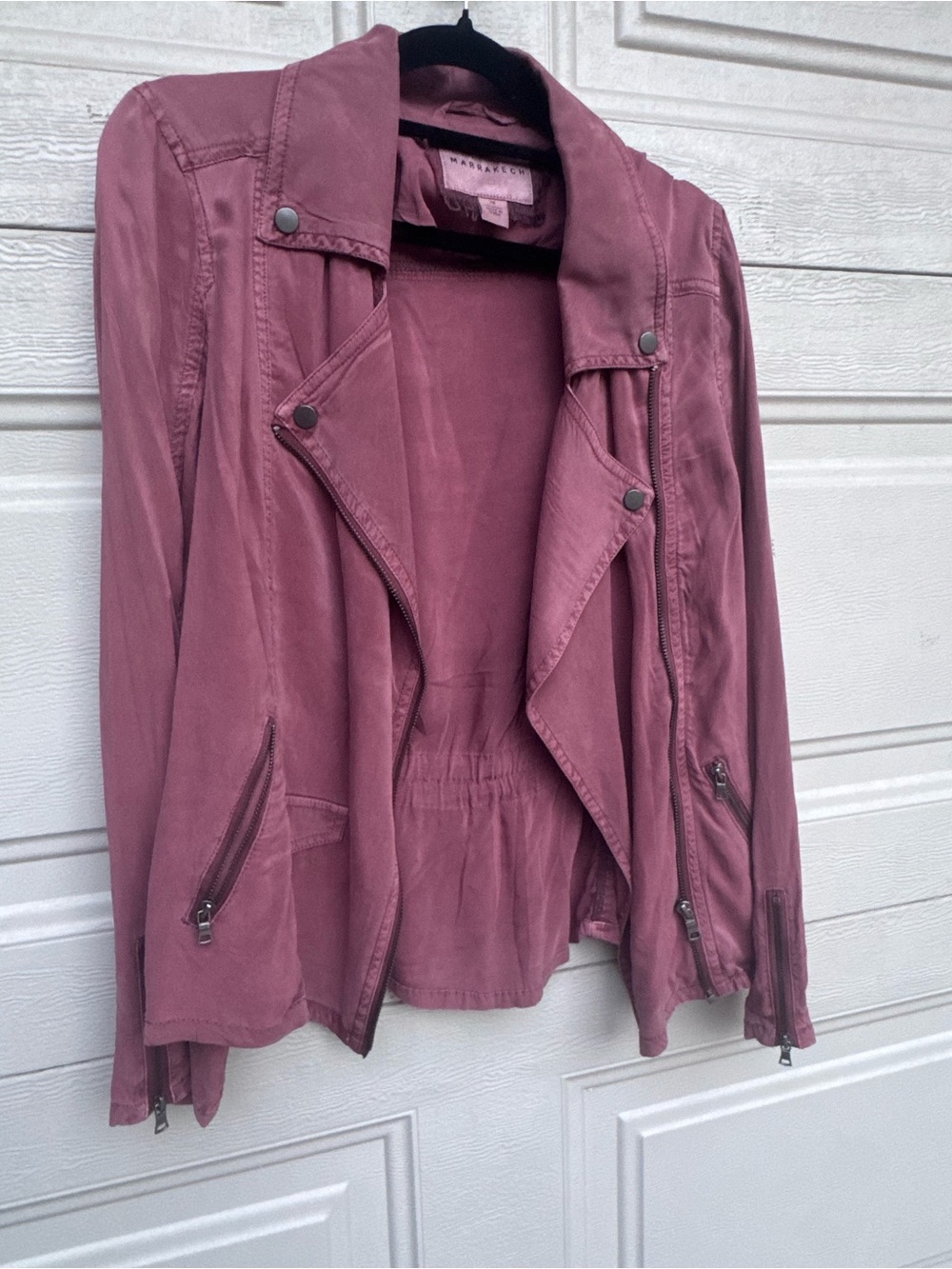 Anthro Marrakech Mauve Utility Moto Jacket - Women's